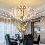 Đèn Chùm Pha Lê Phòng Khách Hiện Đại TH8033 Ø600