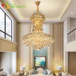 Đèn Chùm Pha Lê Phòng Khách Tân Cổ Điển NC8047 Ø600