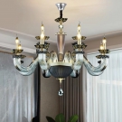 đèn chùm pha lê, đèn chùm pha lê hiện đại, đèn chùm pha lê phòng khách