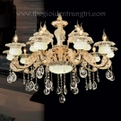 Đèn Chùm Pha Lê Nến 15 Tay E1-102