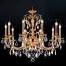 đèn chùm đồng nến, đèn chùm đồng tân cổ điển, đèn chùm phòng khách