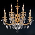 Đèn chùm đồng nguyên chất trang trí phòng khách