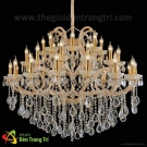 Đèn chùm pha lê phòng khách phong cách Maria Theresa