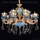 đèn chùm pha lê nến phong cách tân cổ điển CN8108-15, đèn chùm phòng khách tân cổ điển