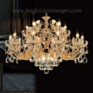 Đèn trang trí phòng khách cổ điển E1-180, đèn chùm pha lê cổ điển E1-180, đèn chùm pha lê phòng khách cổ điển E1-180