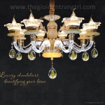 Đèn Chùm Pha Lê Nến Trang Trí Phòng Khách UCN8322-8 Ø800