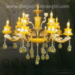 Đèn Chùm Pha Lê Nến Trang Trí Phòng Khách UCN6118-15 Ø960