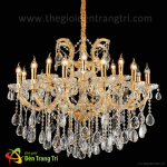 Đèn Chùm Pha Lê Nến Phong Cách Maria Theresa CNQT72 Ø800
