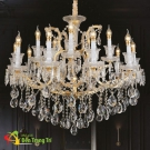 Đèn chùm pha lê phòng khách phong cách Maria Theresa