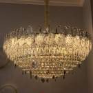 đèn chùm pha lê phòng khách đẹp, đèn chùm pha lê cao cấp, đèn chùm pha lê hiện đại