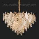 Đèn chùm pha lê phòng khách, Mẫu đèn trang trí phòng khách, Mẫu đèn trần phòng khách đẹp