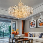 Đèn Chùm Pha Lê Phòng Khách Hiện Đại TH8033 Ø600