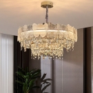 đèn chùm pha lê phòng khách đẹp TH8525, đèn pha lê thả trần phòng khách hiện đại