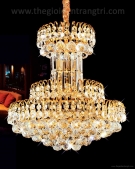 đèn chùm pha lê cao cấp, đèn chùm pha lê tân cổ điển NC012, đèn chùm phòng khách đẹp