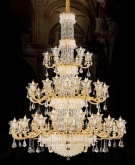 Đèn chùm pha lê thông tầng trang trí nhà hàng, khách sạn UCD1286-48