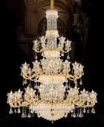 Đèn Chùm Pha Lê Tay Đồng Trang Trí Thông Tầng UCD1286-48