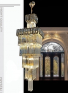 Đèn chùm pha lê thả thông tầng phòng khách TPL0826