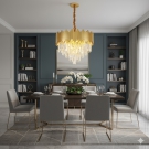 Đèn chùm pha lê phòng khách hiện đại TH877A-18, đèn trang trí phòng khách nhỏ TH877A-18, đèn thả trần phòng khách hiện đại TH877A-18