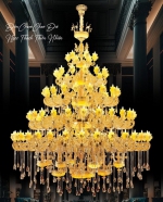 Đèn Chùm Pha Lê Trang Trí Sảnh Nhà Hàng UCN1766-96 Ø3000