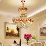 Đèn Chùm Pha Lê Phòng Khách Cổ Điển NC9881 Ø600
