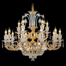 đèn chùm pha lê nến trang trí phòng khách, đèn chùm nến pha lê CN1287-15, đèn chùm pha lê phòng khách CN1287-15