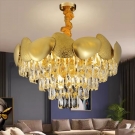 đèn chùm pha lê hiện đại TPL8237, đèn chùm pha lê sảnh cầu thang TPL8237, đèn trang trí hành lang trong nhà