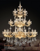 Mẫu đèn trang trí phòng khách, đèn trang trí khách sạn CN8120-24, đèn chùm cầu thang thông tầng