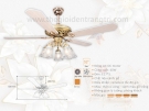 Đèn Chùm Quạt Trần Cánh Gỗ QVifa601
