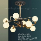 Đèn Chùm Quạt Trần Cánh Nhựa NA-QT1821