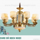 Đèn Chùm Đồng Chao Đá Bạch Ngọc EU-CD182 Ø830