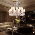 Đèn Chùm Thông Tầng Pha Lê Nến UCN8138-24 Φ1120