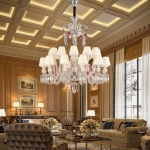 Đèn Chùm Thông Tầng Pha Lê Nến UCN8138-24 Φ1120