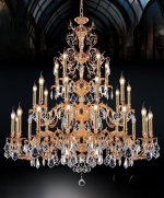 Đèn Chùm Đồng Pha Lê Nến Tân Cổ Điền UCD1280