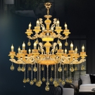 đèn chùm thông tầng tân cổ điển CN87020-18, đèn chùm pha lê nến CN87020-18