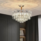 Đèn chùm pha lê led hiện đại, Đèn trang trí trần phòng khách, đèn trang trí cao cấp