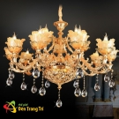 Đèn chùm pha lê nến cao cấp CN5002-15, mẫu đèn trang trí phòng khách đẹp