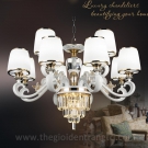 đèn chùm tân cổ điển CN8120-12, đèn chùm trang trí phòng khách