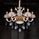 Đèn chùm trang trí phòng ngủ CFL6005-6, đèn chùm trang trí phòng khách đơn giản, đèn chùm trang trí phòng khách chung cư