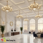 Đèn Chùm Pha Lê Nến Phòng Khách UCN5099-15 Ø1000