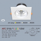 Đèn Downlight Led Âm Trần 1 Màu 12W AFC 318-1