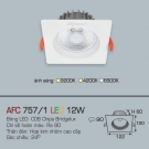 Đèn Downlight Led Âm Trần 1 Màu 12W AFC 757-1