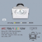 Đèn Downlight Led Âm Trần 1 Màu 12W AFC 758-1