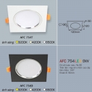 Đèn Downlight Led Âm Trần 1 Màu 9W AFC 754-1