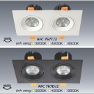 Đèn Downlight Led Đôi Âm Trần 1 Màu 12Wx2 AFC 767-2
