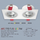 Đèn Downlight Led Đôi Âm Trần 1 Màu 7Wx2 AFC 770T-2