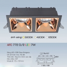 Đèn Downlight Led Đôi Âm Trần 1 Màu 7Wx2 AFC 772D-2