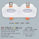 Đèn Downlight Led Đôi Âm Trần 1 Màu 9Wx2 AFC 776-2