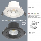 Đèn LED 7W Âm Trần 3 Màu AFC 618D