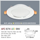 Đèn LED Âm Trần 1 Màu 9W AFC 674