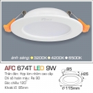 Đèn LED Âm Trần 1 Màu 9W AFC 674T